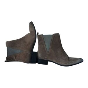Rebels Brown Ankle Booties Suede Classic Design‎